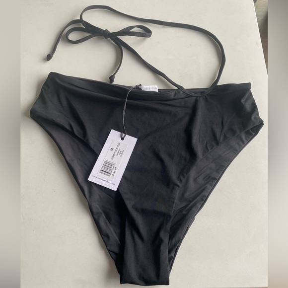 WeWoreWhat strappy tie bikini bottom black - Picture 1 of 2